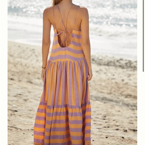 Anthropologie Striped Halter Maxi Dress - Picture 2 of 6